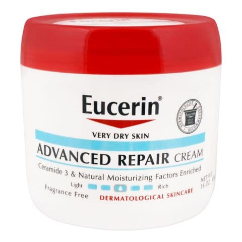Eucerin Advanced Repair Cream, Very Dry Skin, Fragrance Free, 454g